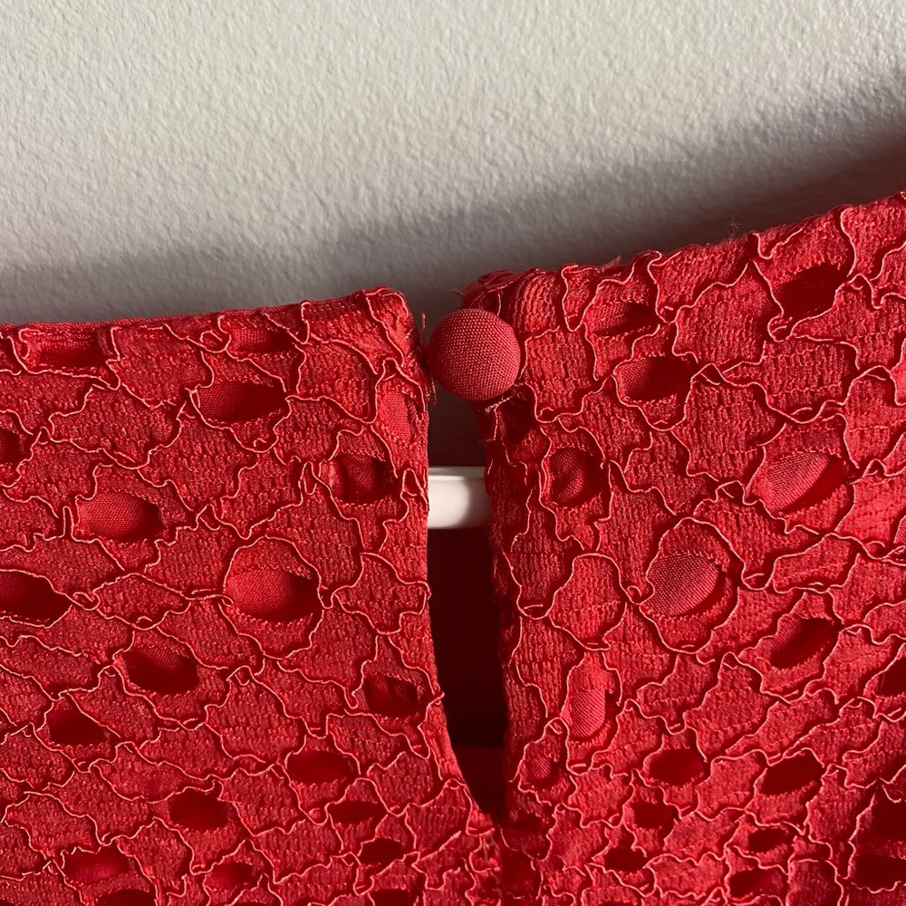 J.Crew Factory Coral Lace Dress size 12 - Picture 4 of 5